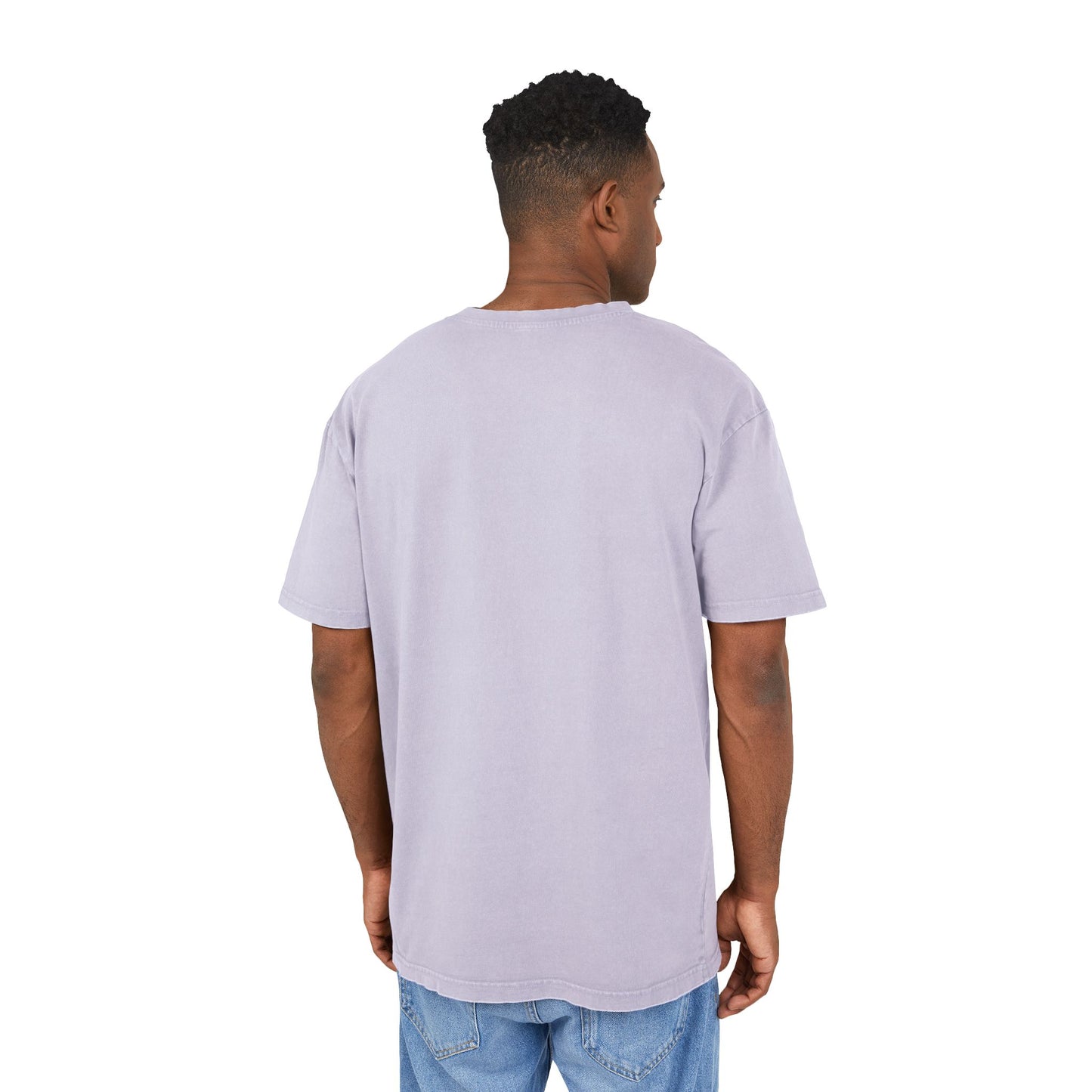 Men's Tee - Oegtela King Under the Red Moon Acid Washed Heavy Oversize Shirt