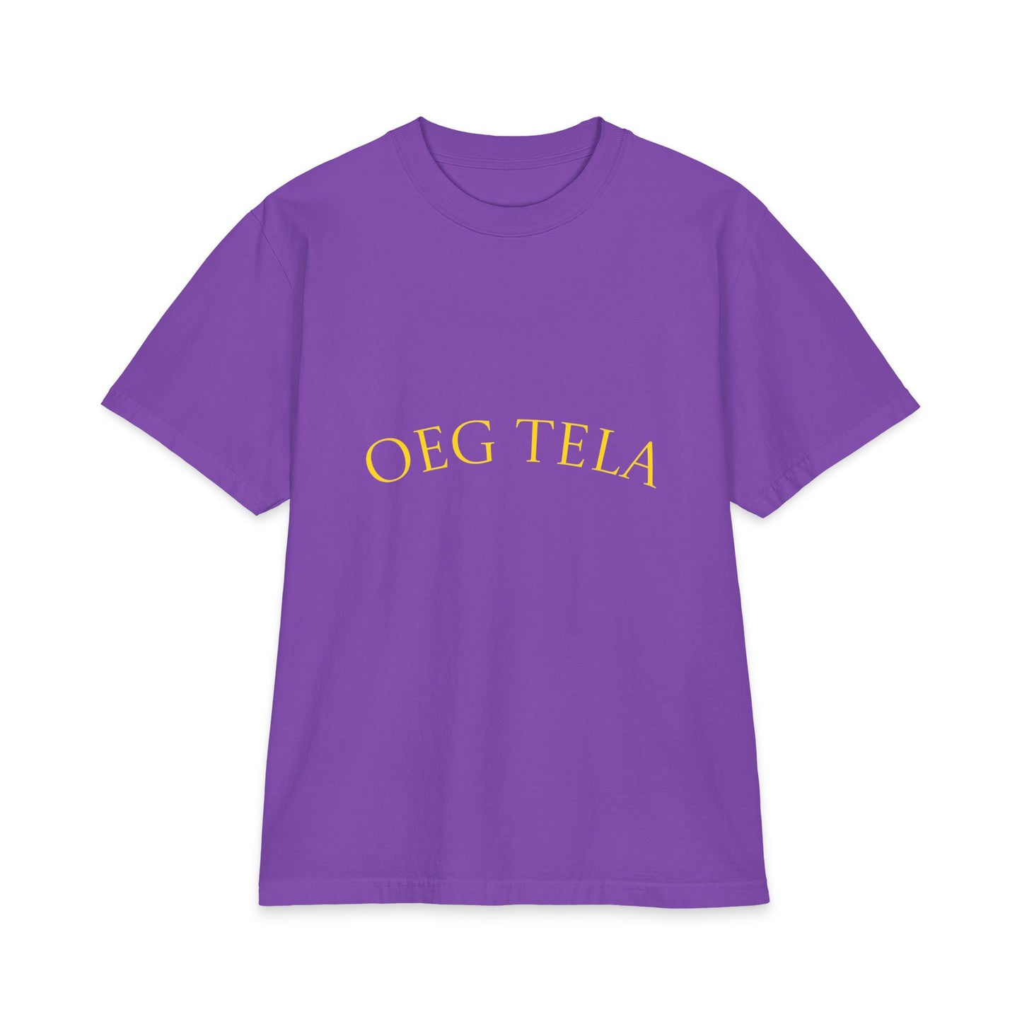 Oeg Tela Black Graphic Tee — Minimal Gold Arch Logo Short Sleeve Shirt