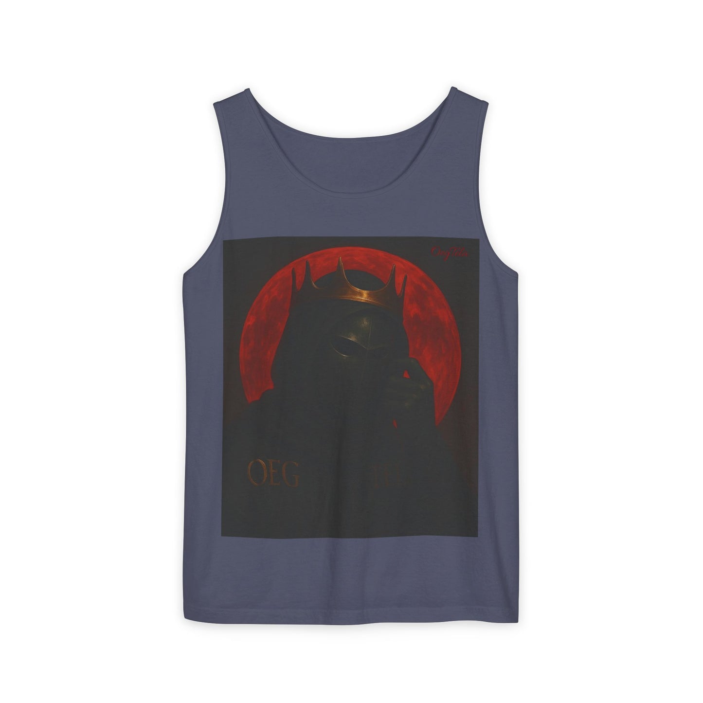 Oegtela King of the red moon Unisex Graphic Tank Top, Casual Summer Wear, Festival Outfit, Gift for Fans,