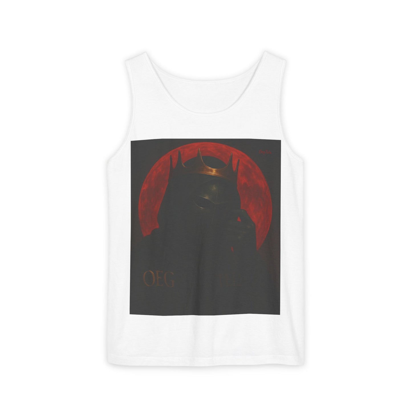 Unisex Tank Top King of the Red Moon Oegtela Design for Casual Style Summer Wear Festivals Halloween Cozy Comfort