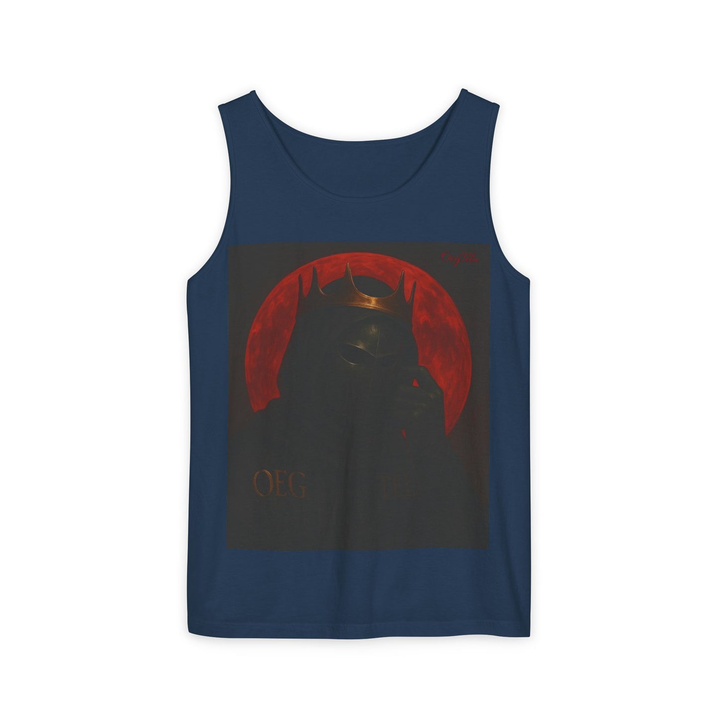 Oegtela King of the red moon Unisex Graphic Tank Top, Casual Summer Wear, Festival Outfit, Gift for Fans,