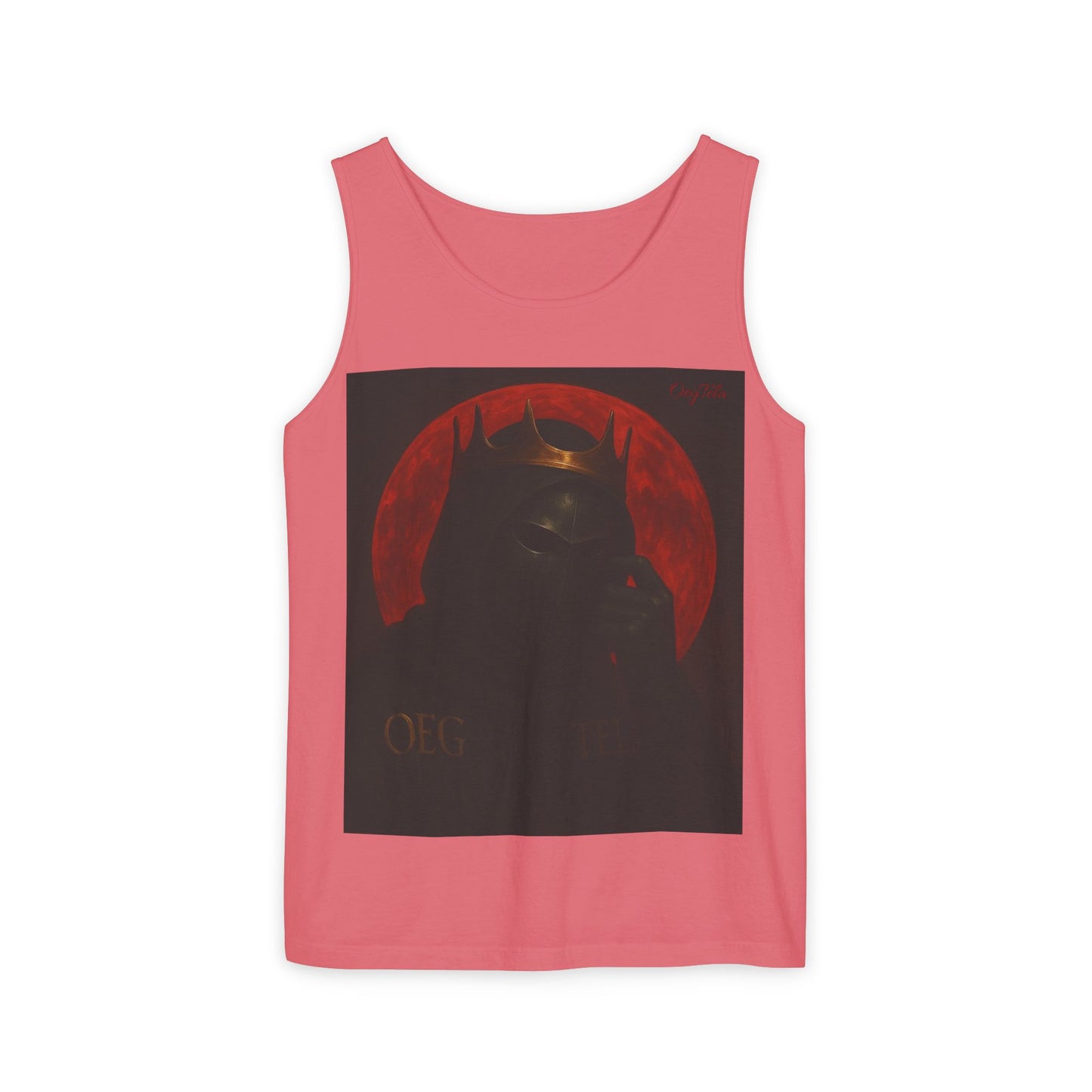 Oegtela King of the red moon Unisex Graphic Tank Top, Casual Summer Wear, Festival Outfit, Gift for Fans,