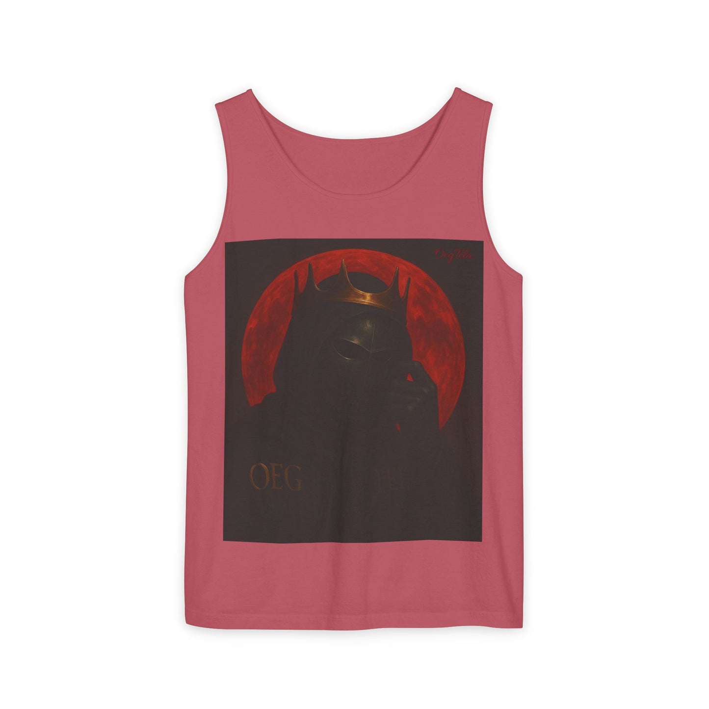 Oegtela King of the red moon Unisex Graphic Tank Top, Casual Summer Wear, Festival Outfit, Gift for Fans,