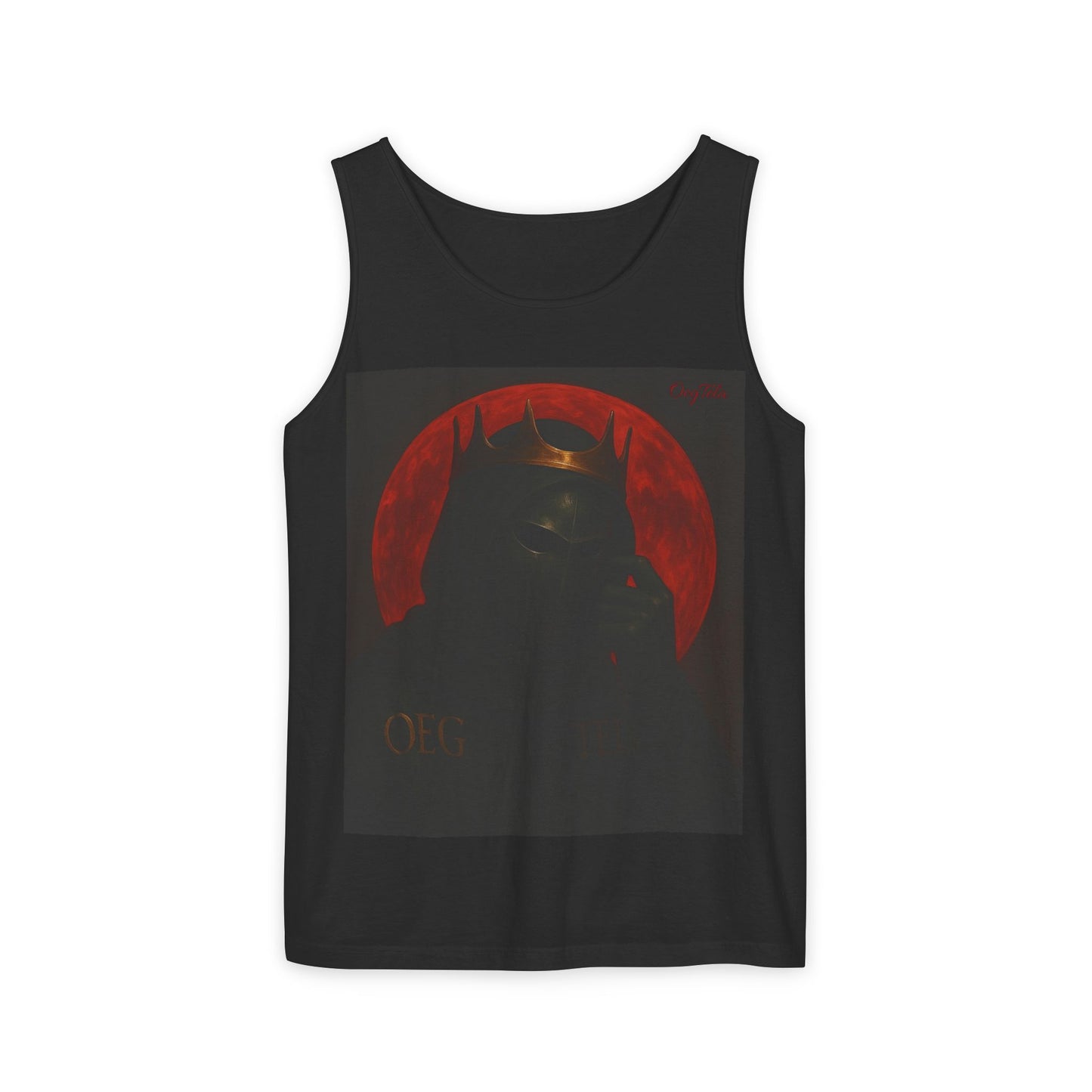 Oegtela King of the red moon Unisex Graphic Tank Top, Casual Summer Wear, Festival Outfit, Gift for Fans,