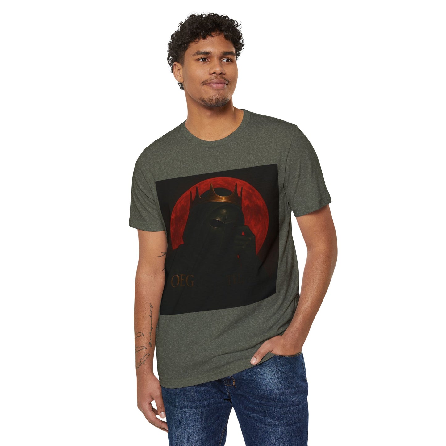 Organic T-Shirt - Oegtela King of the Red Moon Casual Wear