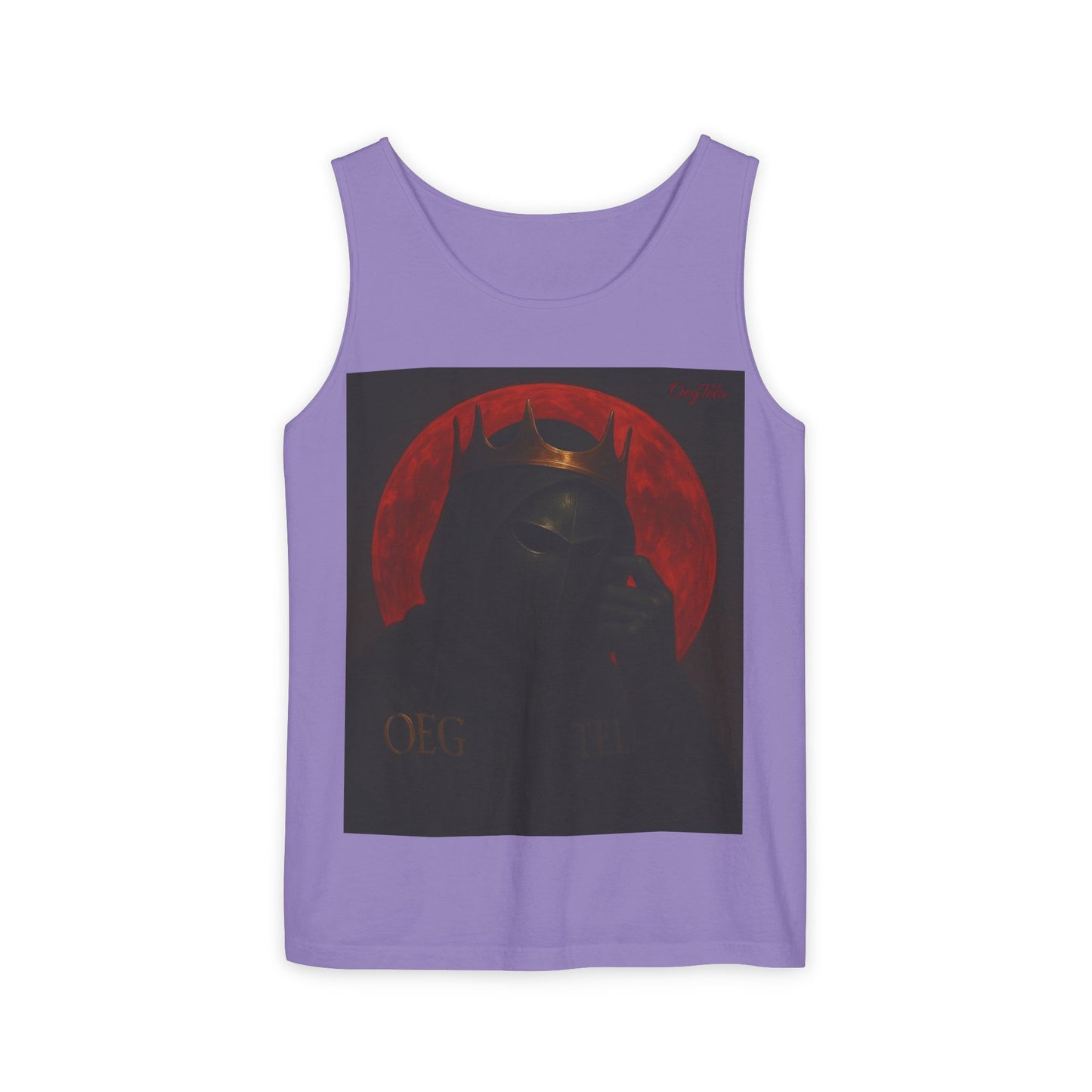 Oegtela King of the red moon Unisex Graphic Tank Top, Casual Summer Wear, Festival Outfit, Gift for Fans,