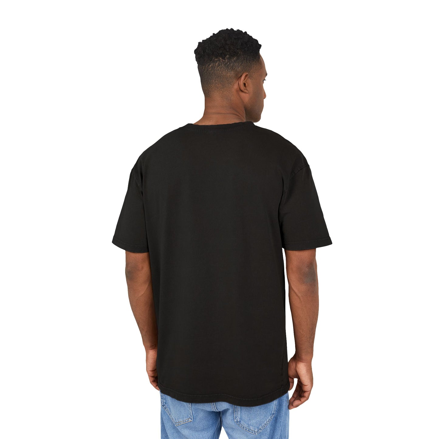 Men's Tee - Oegtela King Under the Red Moon Acid Washed Heavy Oversize Shirt