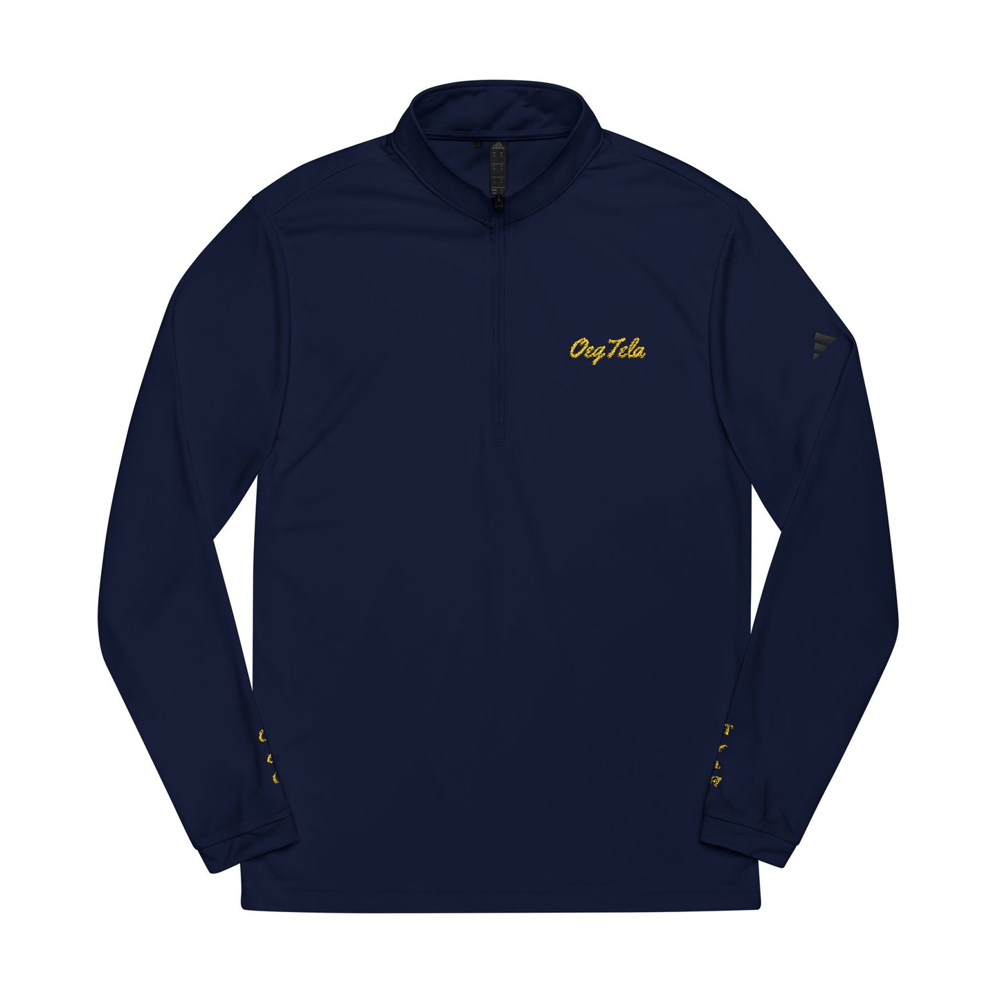 OegTela Classic Navy Quarter-Zip Pullover – Athletic Embroidered Top