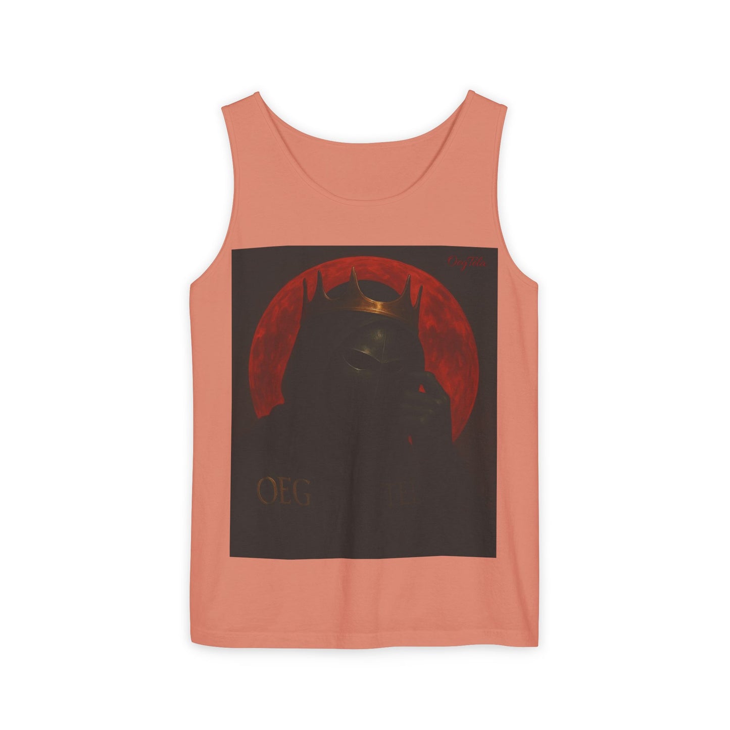 Oegtela King of the red moon Unisex Graphic Tank Top, Casual Summer Wear, Festival Outfit, Gift for Fans,