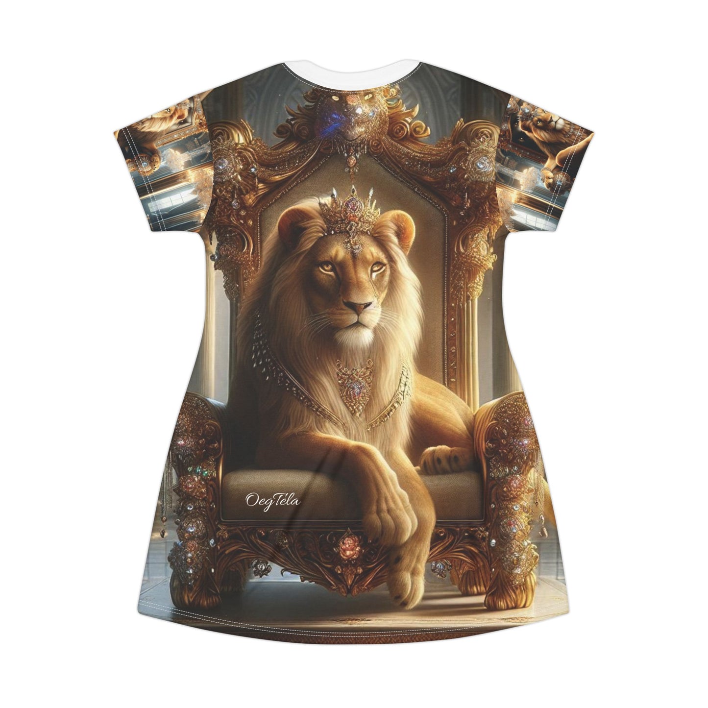 OegTela Lion Queen Earth T-Shirt Dress