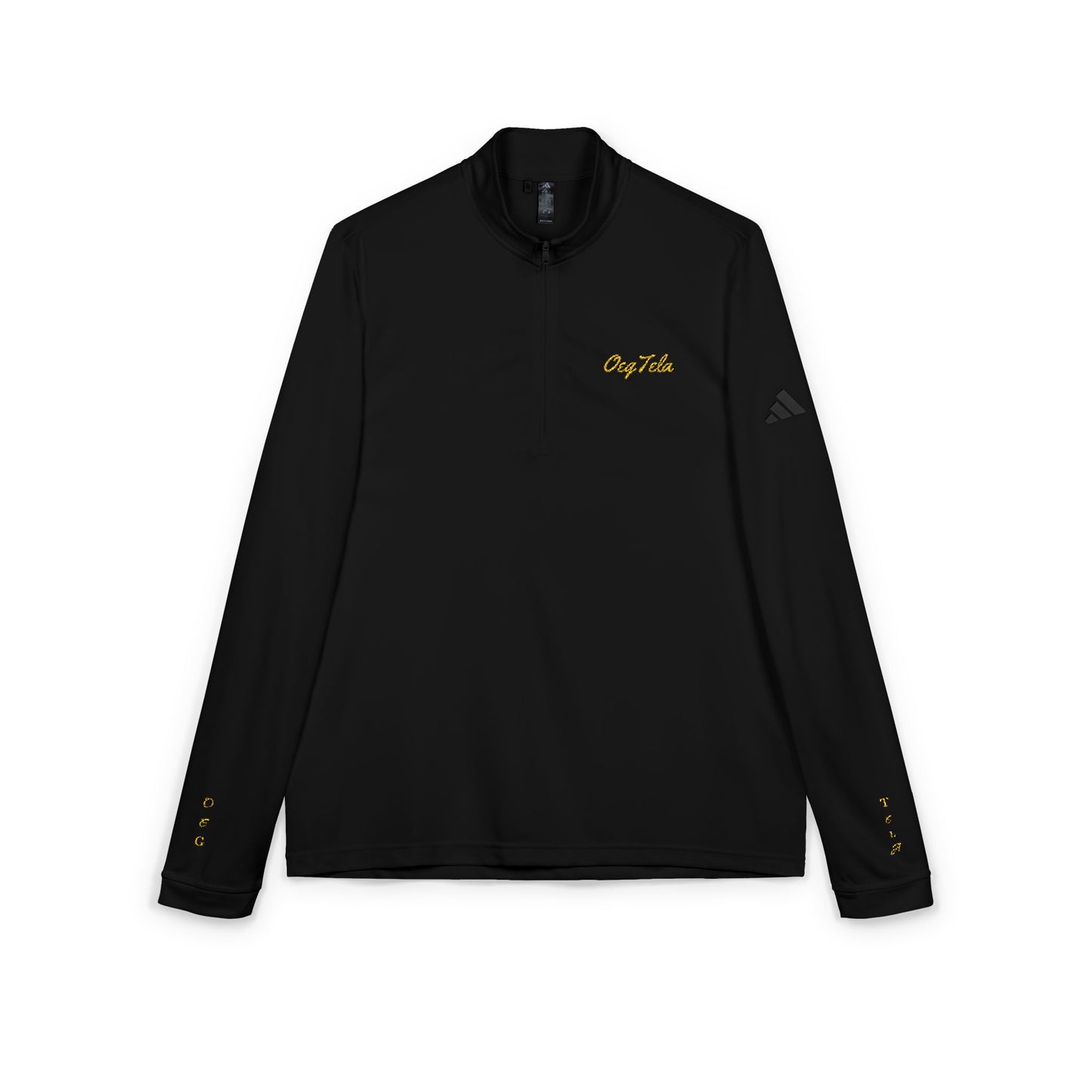 OegTela Classic Navy Quarter-Zip Pullover – Athletic Embroidered Top