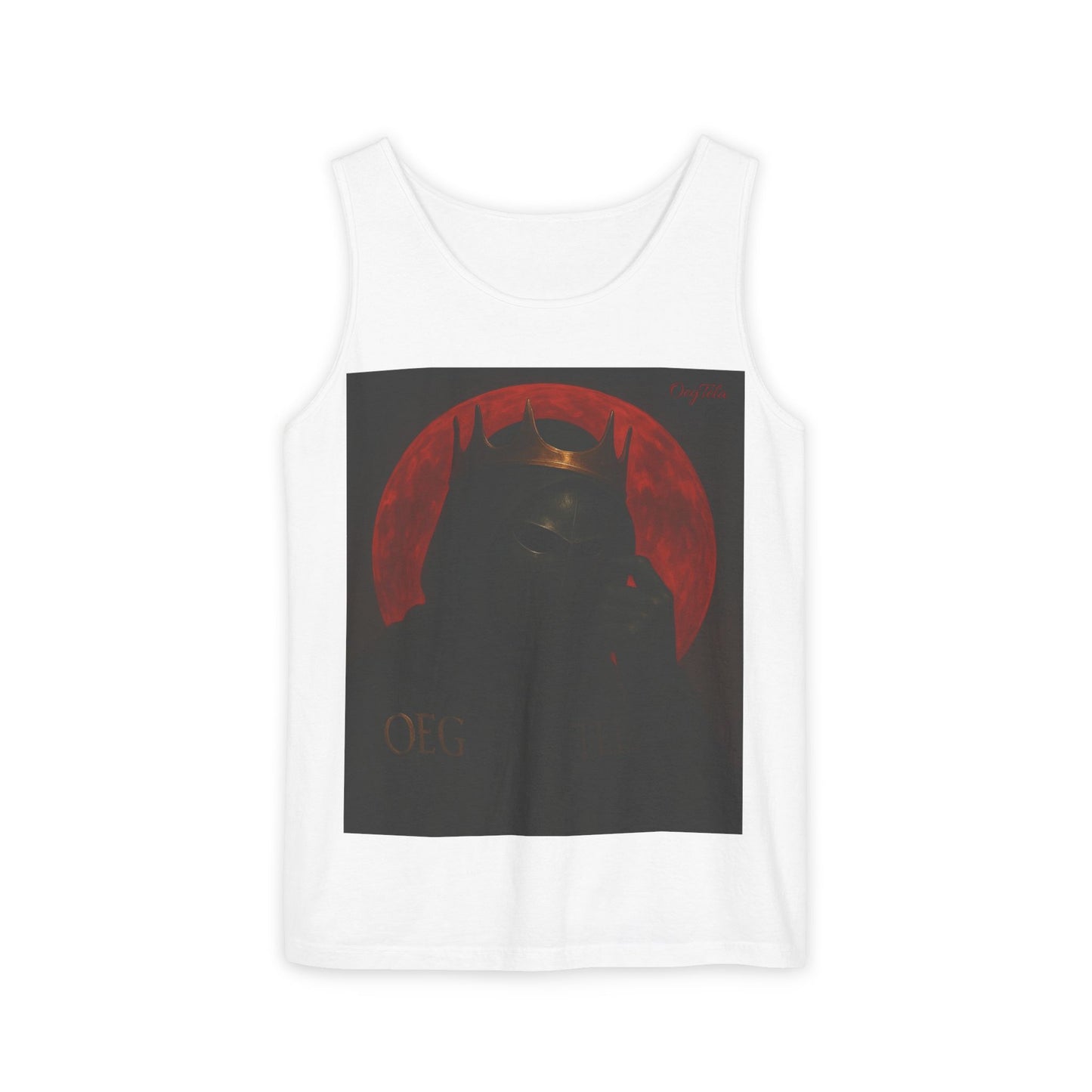 Oegtela King of the red moon Unisex Graphic Tank Top, Casual Summer Wear, Festival Outfit, Gift for Fans,