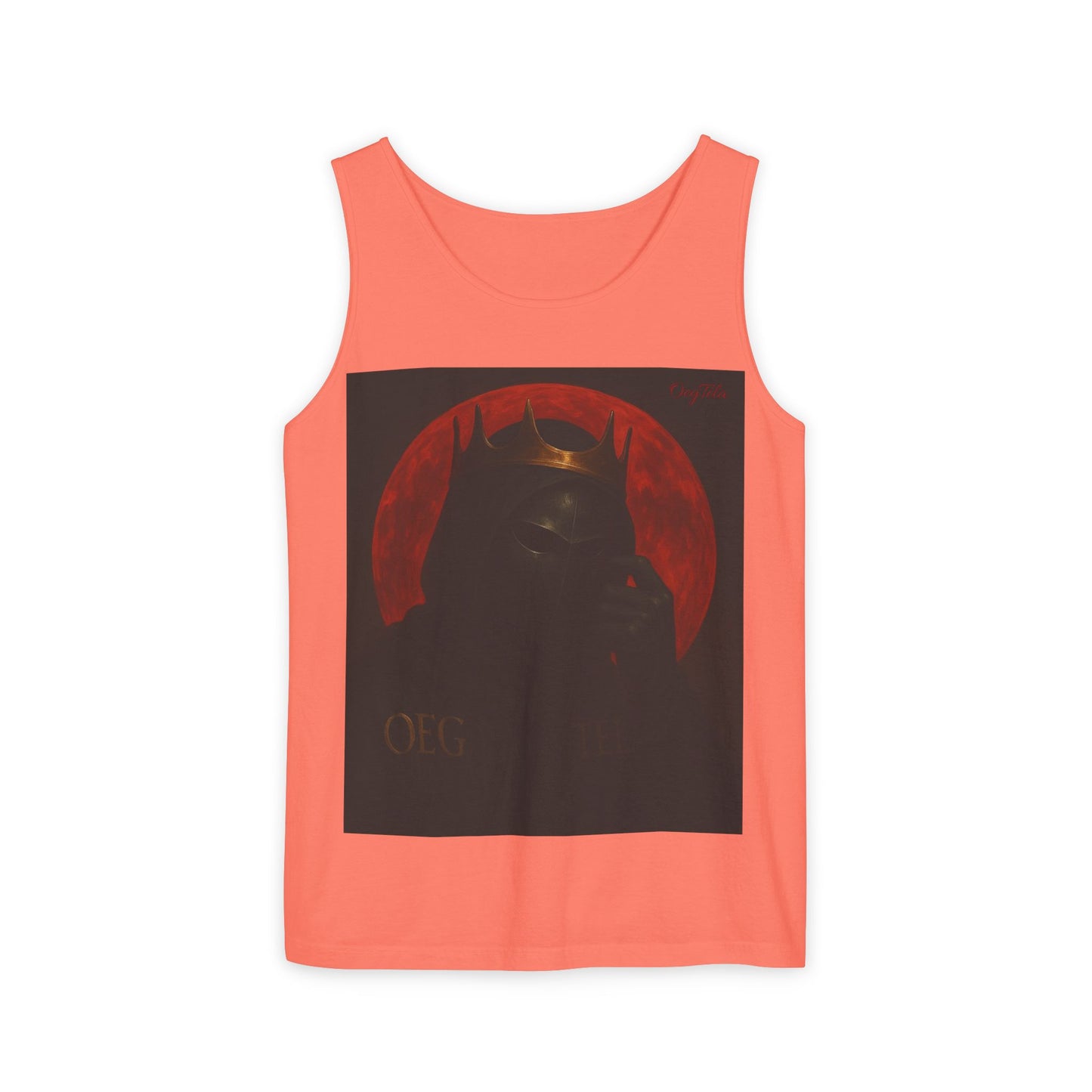 Oegtela King of the red moon Unisex Graphic Tank Top, Casual Summer Wear, Festival Outfit, Gift for Fans,