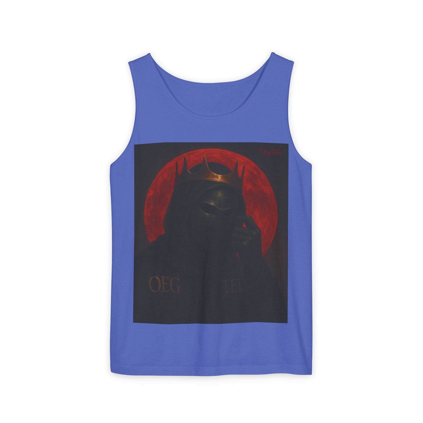 Oegtela King of the red moon Unisex Graphic Tank Top, Casual Summer Wear, Festival Outfit, Gift for Fans,