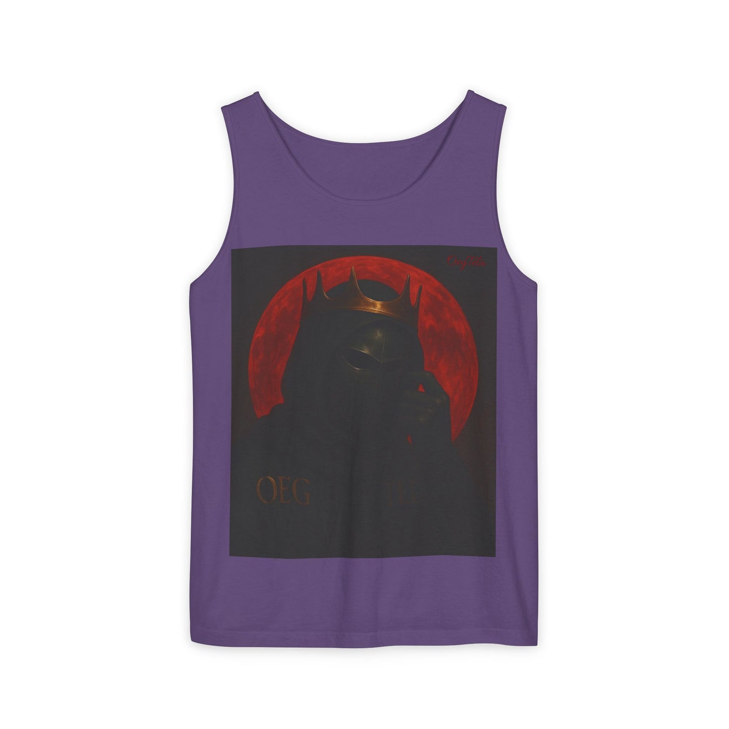 Oegtela King of the red moon Unisex Graphic Tank Top, Casual Summer Wear, Festival Outfit, Gift for Fans,