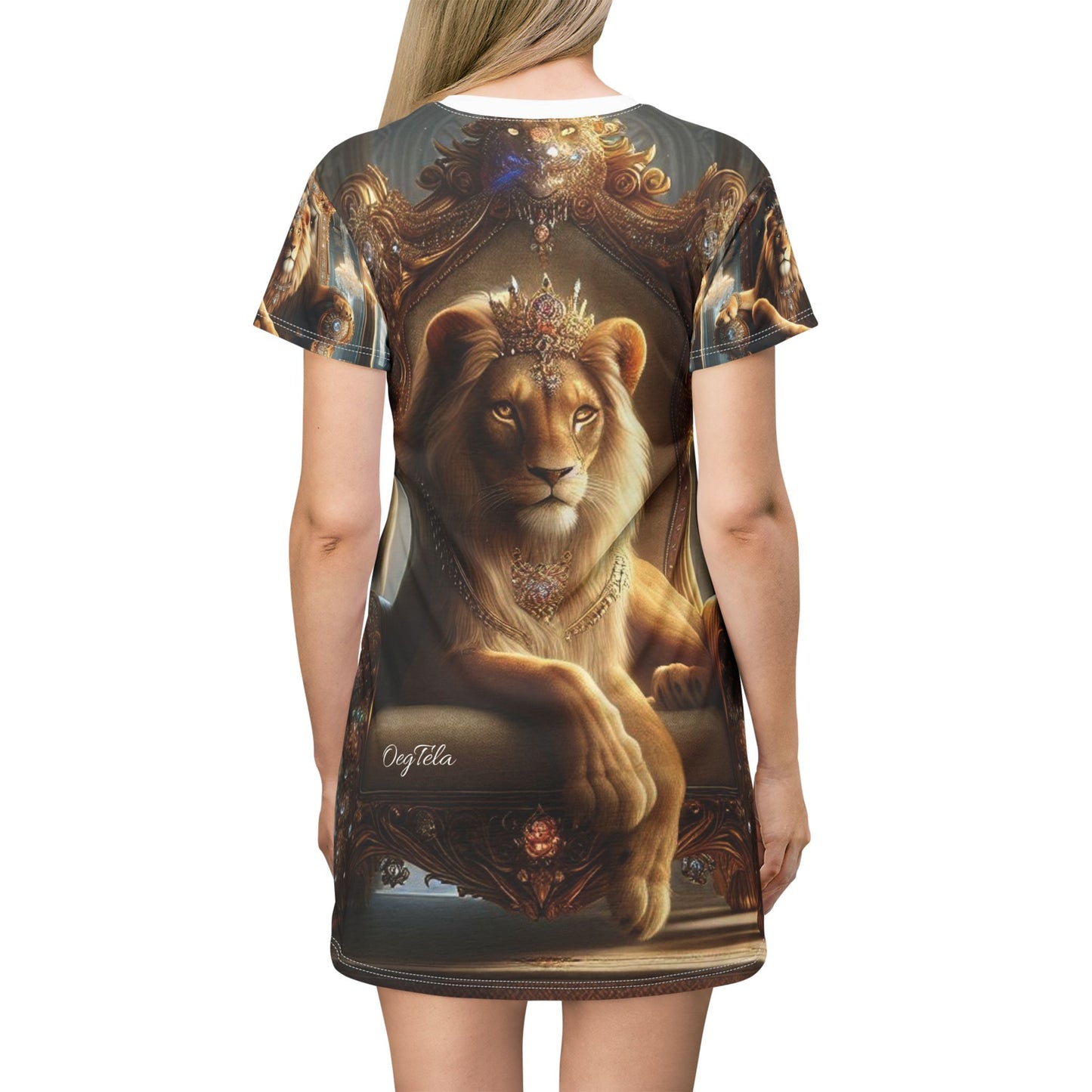 OegTela Lion Queen Earth T-Shirt Dress