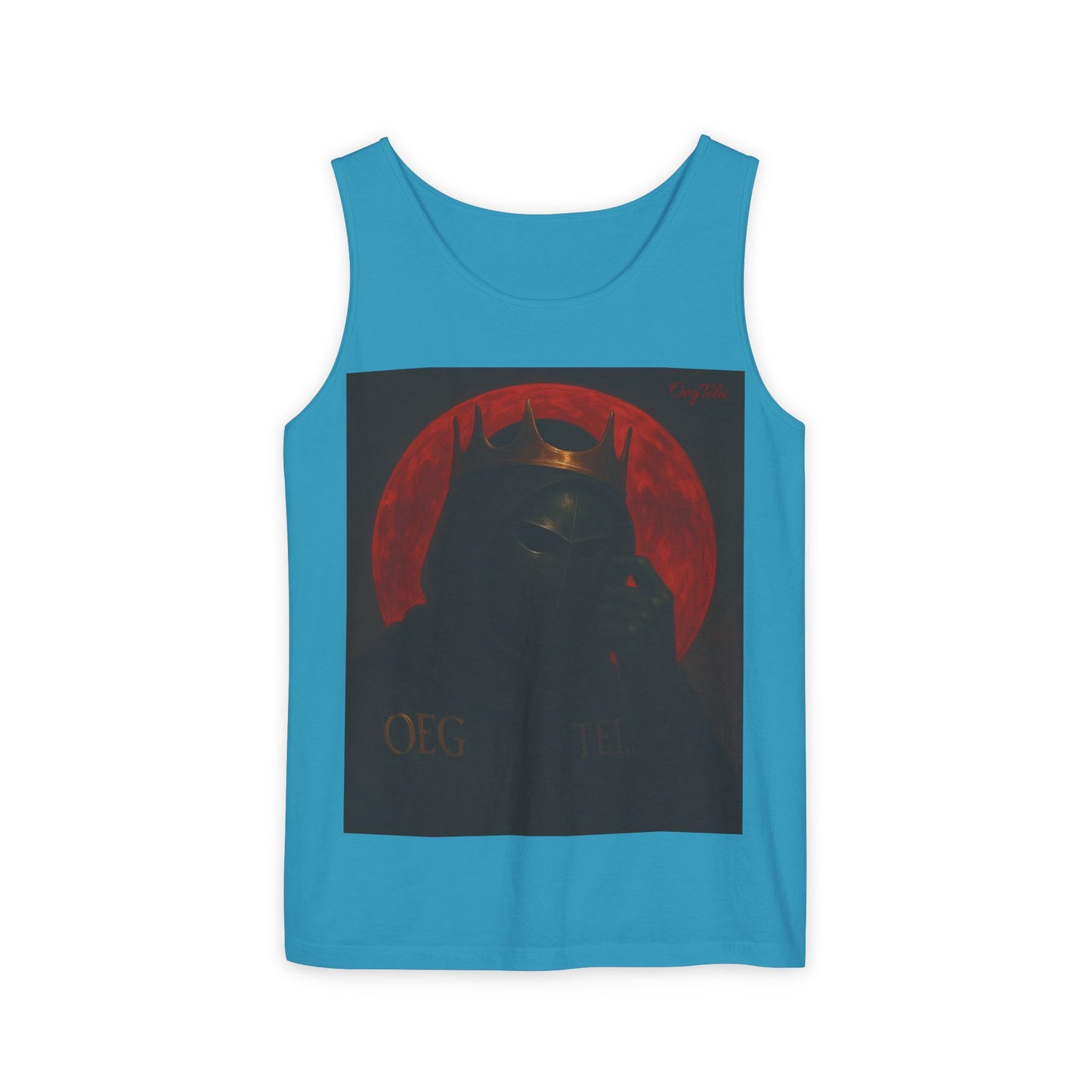 Oegtela King of the red moon Unisex Graphic Tank Top, Casual Summer Wear, Festival Outfit, Gift for Fans,