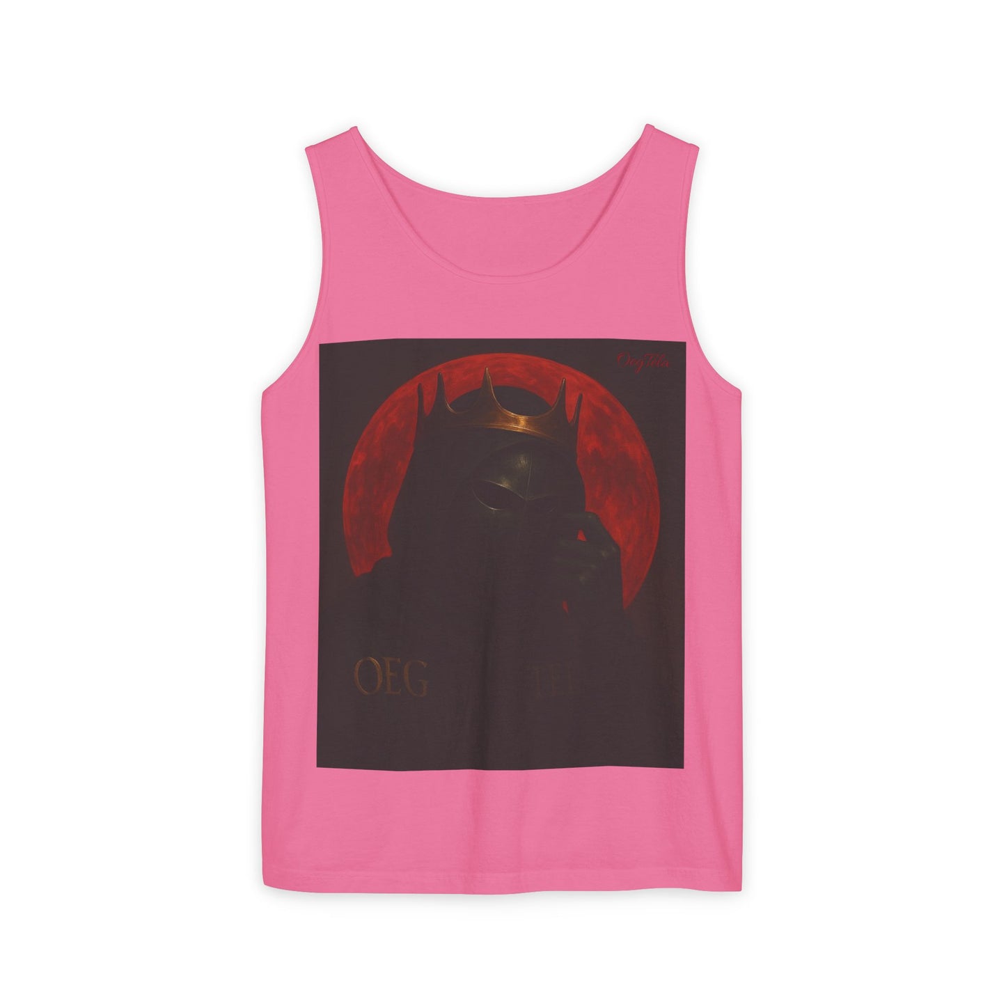 Oegtela King of the red moon Unisex Graphic Tank Top, Casual Summer Wear, Festival Outfit, Gift for Fans,