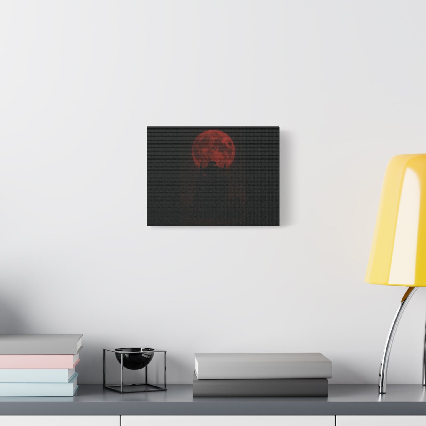 "Oegtela: King of the Red Moon – Dark Aesthetic Wall Art for Power & Fortune"