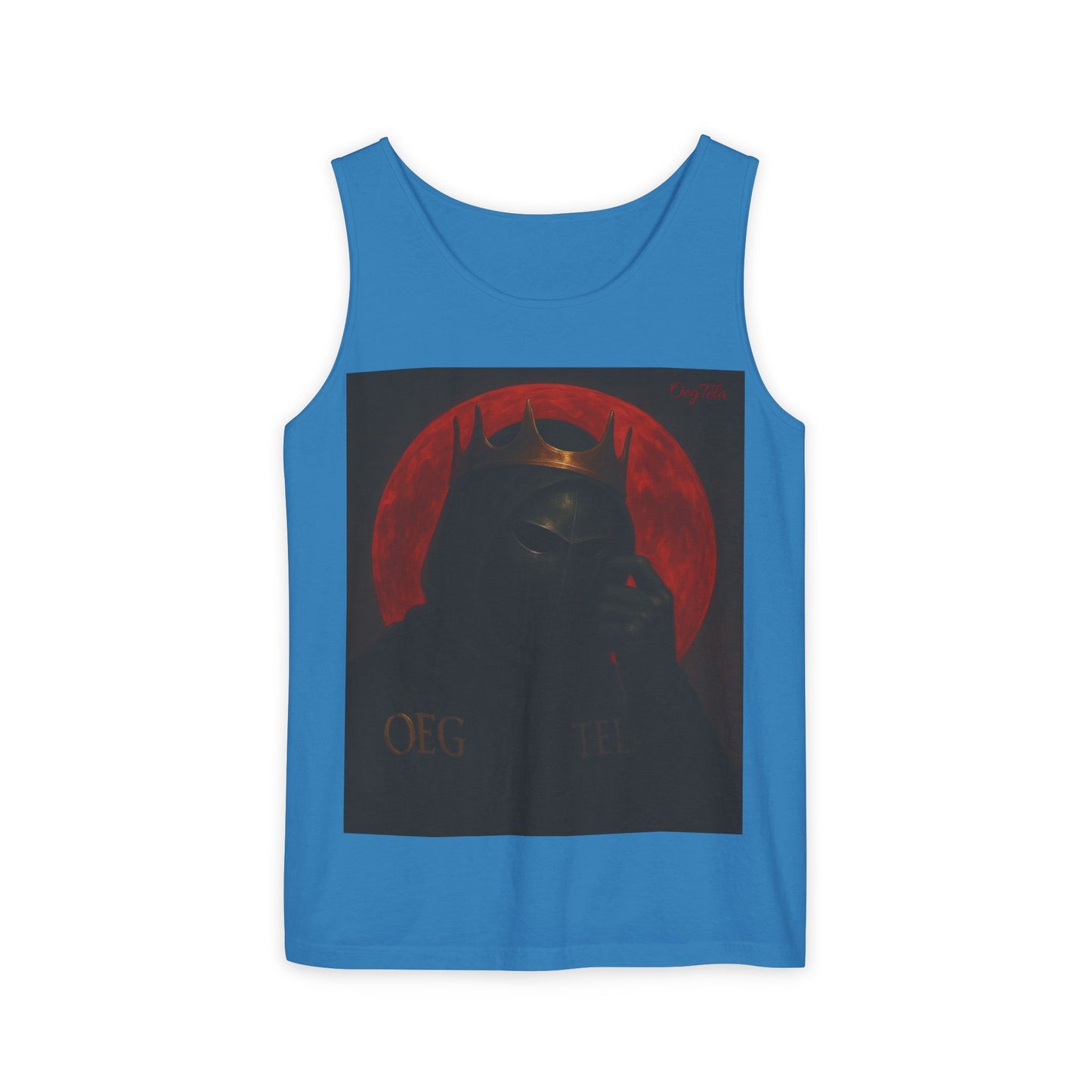 Oegtela King of the red moon Unisex Graphic Tank Top, Casual Summer Wear, Festival Outfit, Gift for Fans,